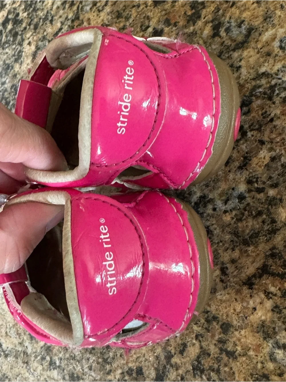 Stride Rite Soft Motion Hot Pink Fisherman Sandal Baby Girls Size 6 Leather